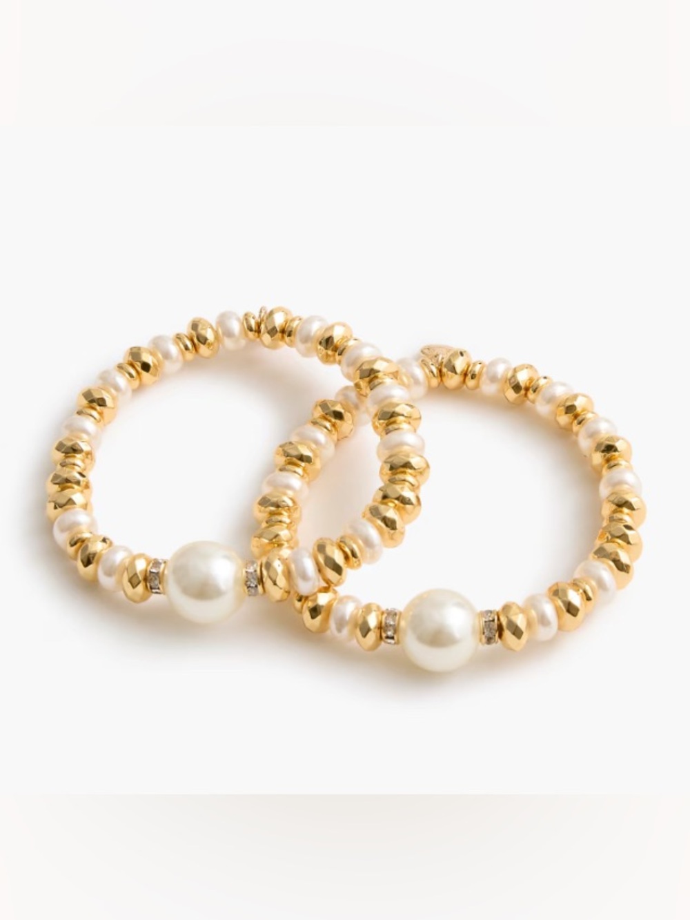 NWT J.Crew Beaded pearl bracelets set-of-two